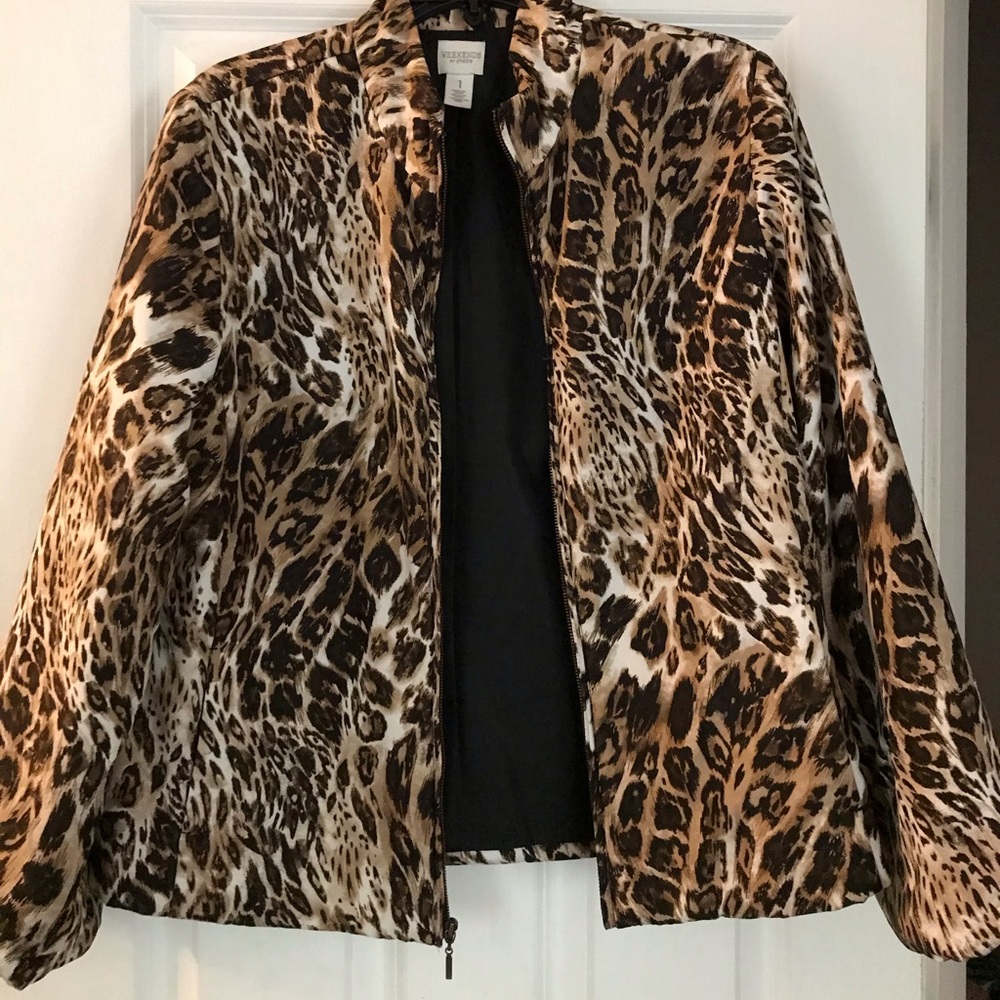 Leopard bomber jacket